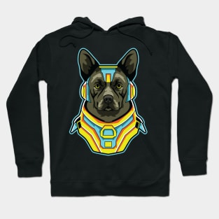 cyborg dog illustration Hoodie